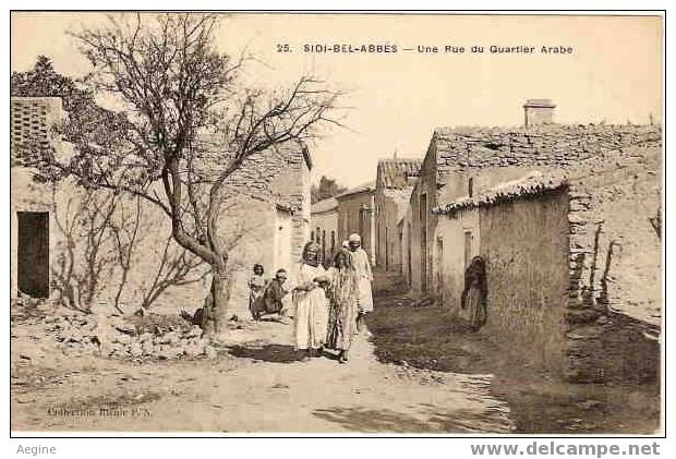 ALGERIE- ref no 318- sidi bel abbes- une rue du quartier arabe  - bon etat -