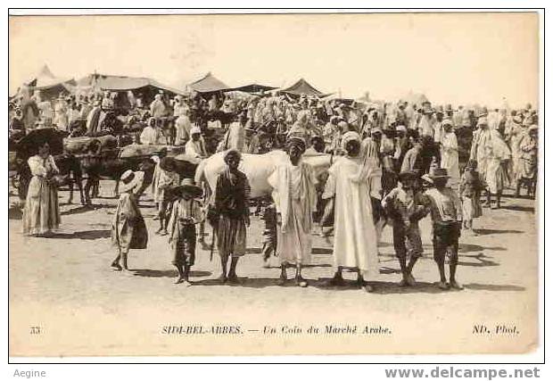 ALGERIE- ref no 317- sidi bel abbes- un coin du marche arabe -