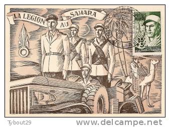 CPA  Algérie. Sidi Bel Abbès. Camerone 1954. La Légion au Sahara. Légion étrangère