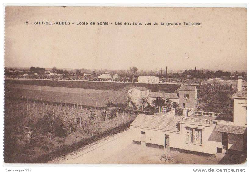 CPA ALGERIE SIDI BEL ABBES Ecole de Sonis Les Environs vus de la Grande Terrasse