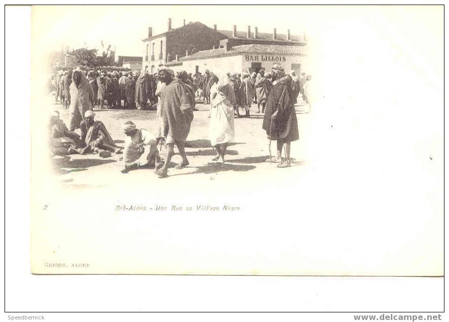5334 Sidi Bel Abbès Une rue du village nègre  Geiser 2 . Bar lillois lille