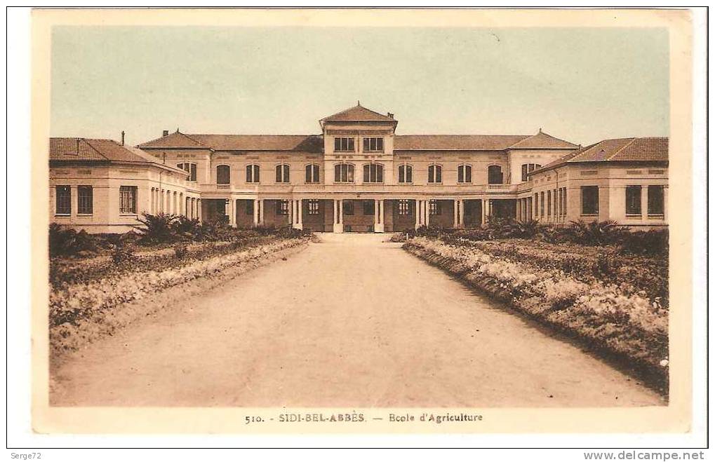 cpa de 1943 N°510. SIDI.BEL.ABBES.  Ecole d'Agriculture