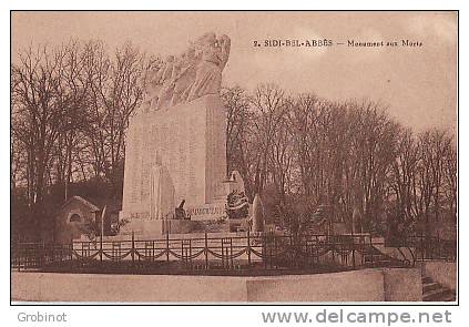 ALGERIE SIDI-BEL-ABBES  MONUMENT AUX MORTS FLEURI avec CANON NON ECRITE comme NEUVE