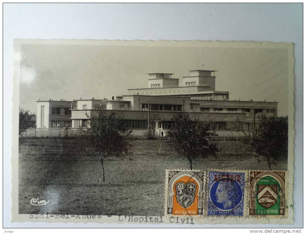ALGERIE  -  SIDI-BEL-ABBES    L'HÔPITAL  CIVIL    1948