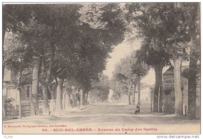 ALGERIE SIDI BEL ABBES Avenue du CAMP des SPAHIS en 1905