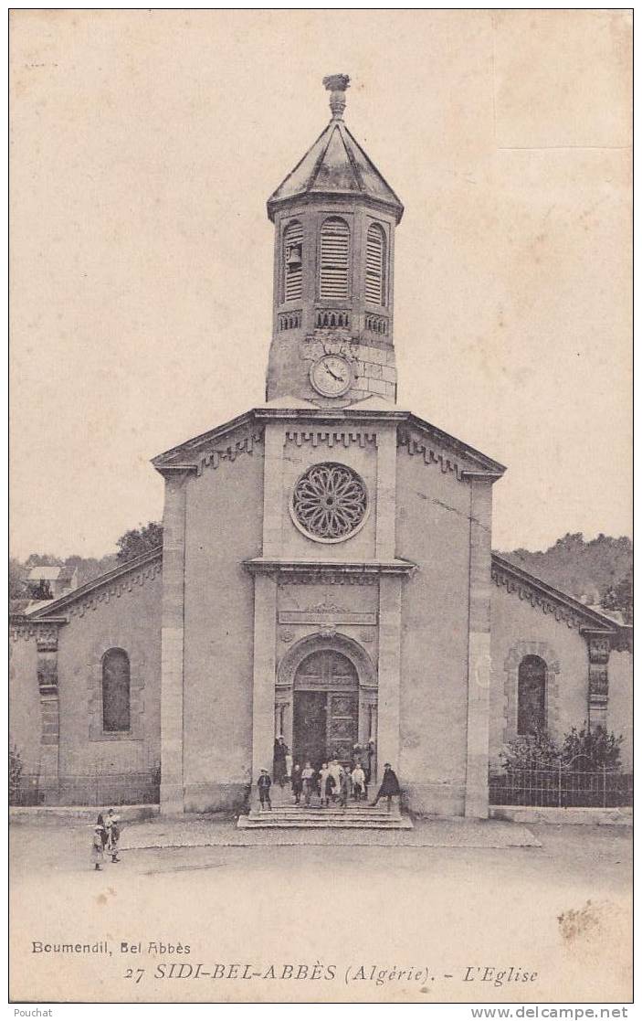 Sidi Bel Abbès.- (Algérie) L ' Eglise  - (animée - groupe d'enfants)