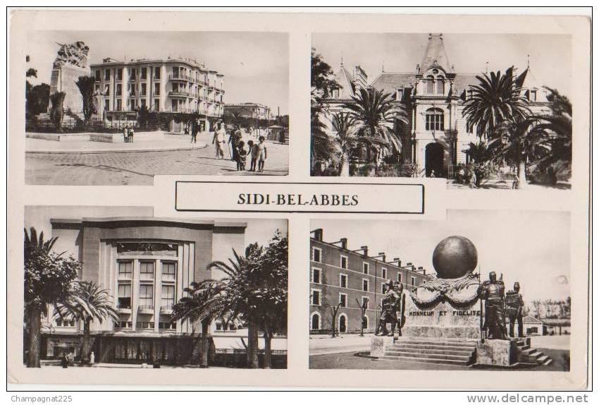 CPSM ALGERIE SIDI BEL ABBES Souvenir 4 Vues 1950