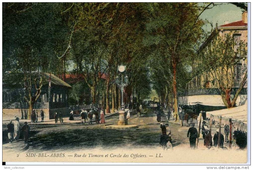 SIDI-bel-ABBES - Rue de Tlemcen et Cercle des Officiers