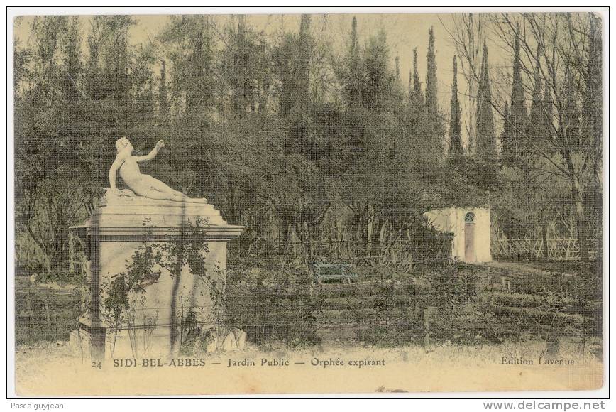 CPA SIDI-BEL-ABBES - JARDIN PUBLIC - ORPHEE EXPIRANT