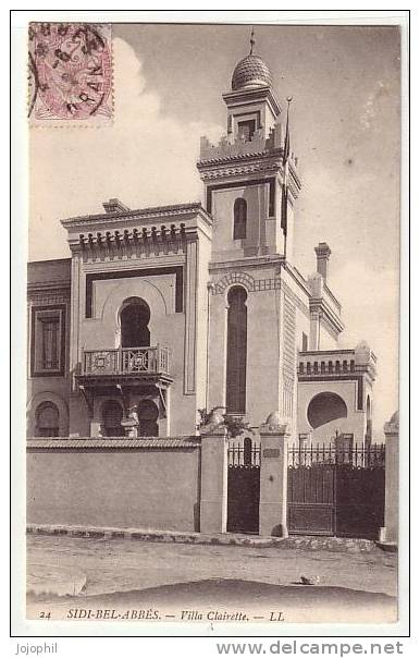 Sidi Bel Abbès - Villa Clairette - LL n°24 - circulé 1912