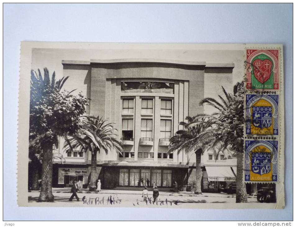 SIDI-BEL-ABBES    Le  Théâtre  -  Carte  SM  1948
