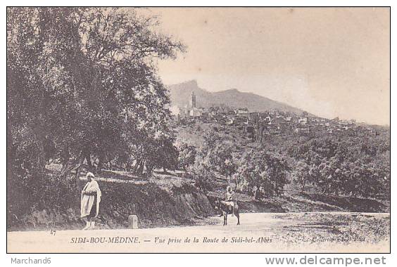 ALGERIE.SIDI BOU MEDINE.VUE PRISE DE LA ROUTE DE SIDI BEL ABBES   editeur ND