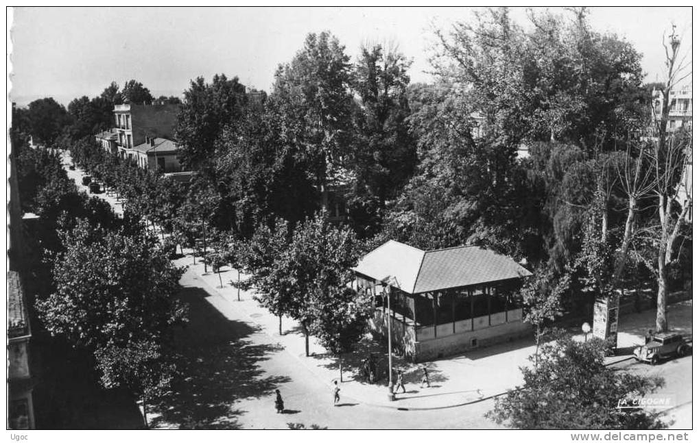 CPSM - ALGERIE - SIDI-BEL-ABBES - Jardin du cercle militaire et rue Prudon - 600