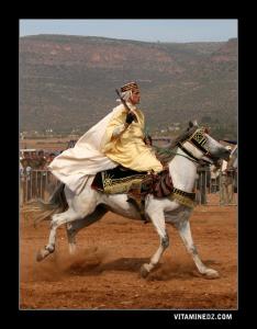 Cavalier à la Waada des Ouled Ouariache près de Sebdou - Octobre 2009