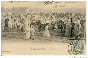 Sidi-Bel-Abbès   Le Marché Arabe  cpa
