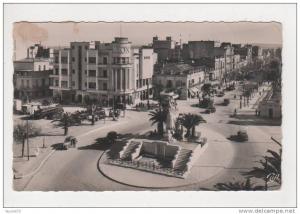 Algérie Sidi Bel Abbès N° 77 Place Clémenceau Monument aux morts autobus ancien citroen traction avant écrite en 1954