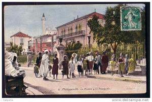 ALGERIE ARGELIA Philippeville SKIKDA Musee & la Mosquee * Voyage 1910  * CPA Old Pc * ep 85