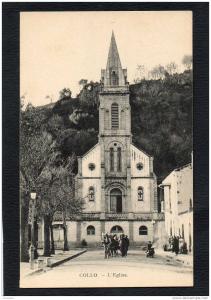 CPA - ALGERIE - COLLO - L'Eglise - La Cathédrale, Belle carte animée, Environs de Skikda