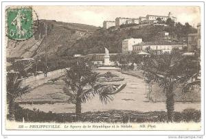 ALGERIE  PHILIPPEVILLE le square de la république et le skikda