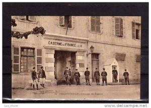 ALGERIE Philippeville Caserne de France, Entrée, animée, Zouaves, ed Laune 23, 192?