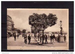 ALGERIE Philippeville Place de la Marine, bien animée, ed LL 166, 1928