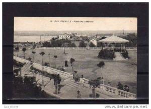 ALGERIE Philippeville Place de la Marine, Kiosque à Musique, ed Idéale PS 18, 1927