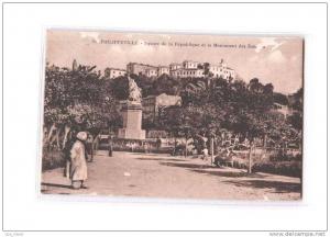 ALGERIE Philippeville Square de la République, Monument des Zouaves, ed Ideale PS 15, 1934