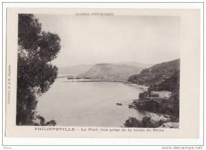 Algérie  PHILIPPEVILLE   Le port, vue prise de la route de Stora