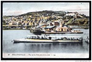 Philippeville - Skikda - Vue sur la Ville prise de la Jetée - 1913 - Dos écrit et timbré -