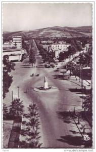 cpsm Algérie Philippeville Skikda allées Barrot et le monument du 3ème Zouaves