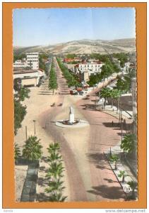 CPSM  ALGÉRIE  -  PHILIPPEVILLE  -  38  Les Allées Barrot - Monument du 3e Zouaves