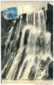 Tlemcen - cascades supérieures d´El Ourit - Cachet postal