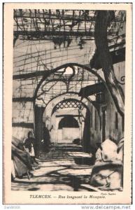 ALGERIE TLEMCEN RUE LONGEANT LA MOSQUEE PAS CIRCULEE