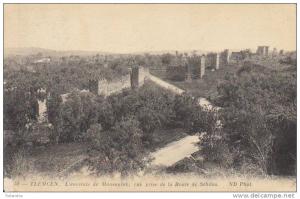 TLEMCEN L'enceinte de Mansourah, vue prise de la Route de Sebdou
