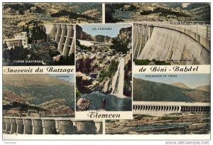 CPSM format CPA - TLEMCEN - Souvenir du Barrage de Béni Babdel