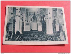 ALGERIE - TLEMCEN  INTERIEUR DE LA GRANDE MOSQUEE   - BE - recto verso -