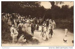 tlemcen - arabes revenant de la fête de Sidi-Boumédine