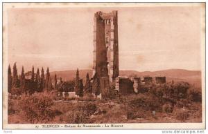 ALGERIE  TLEMCEN  Ruines de Mansourah Le Minaret