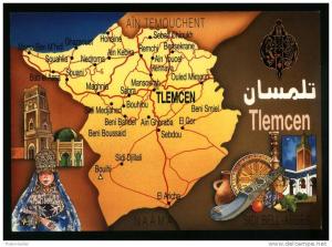 01 Geographic postcard from Algeria / 01 carte postale geographique d´Algérie