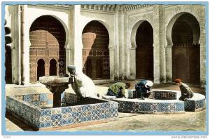 CARTE POSTALE 750 TLEMCEN INTERIEUR DE LA GRANDE MOSQUEE ABLUTIONS . Cie DES ARTS PHOTOMECANIQUES 44 RUE LETTELIER PARIS