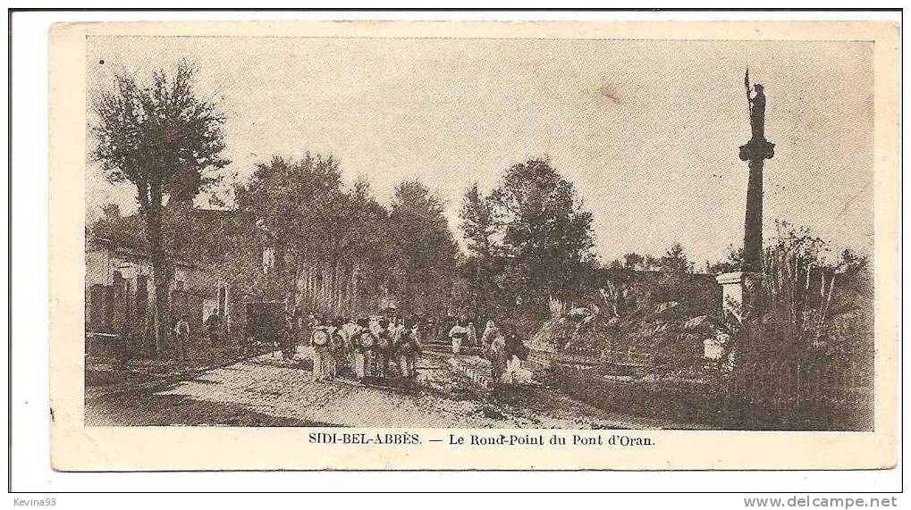 Algérie Sidi-les-Abbès . Le Rond-Point du Pont d'Oran