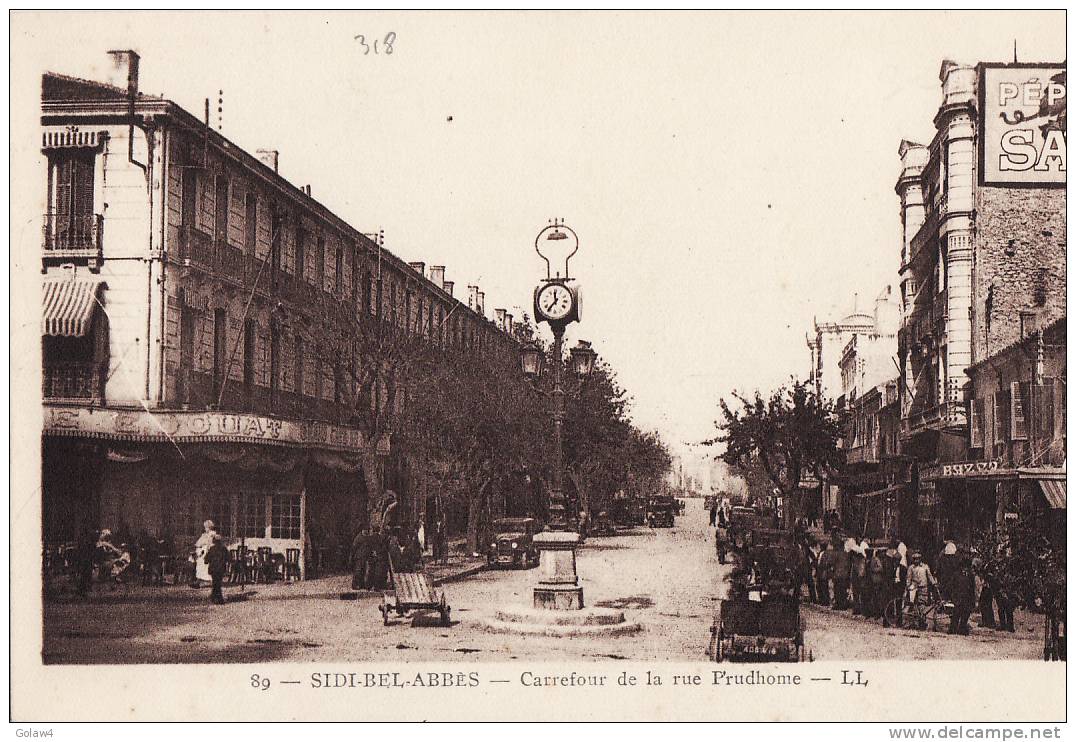 D318# ALGERIE SIDI BEL ABBES CARREFOUR DE LA RUE PRUDHOMME CARTE NEUVE