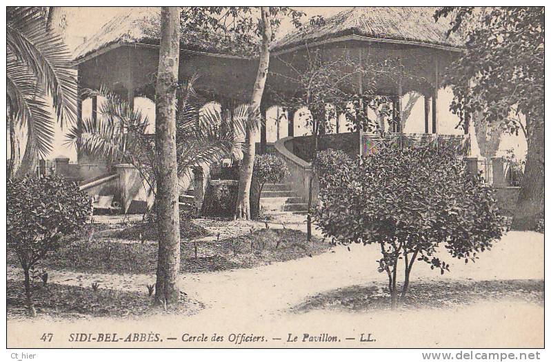 CPA ALGERIE SIDI BEL ABBES  Cercle des OFFICIERS Jardins le PAVILLON en 1923