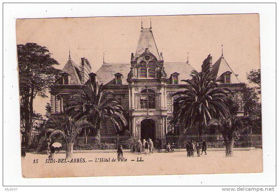 CPA SIDI-BEL-ABBES (algérie)  l' hôtel de ville, en 1924.       (1866)