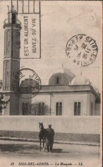 Carte postale ancienne de SIDI BEL ABBES  La Mosquée.