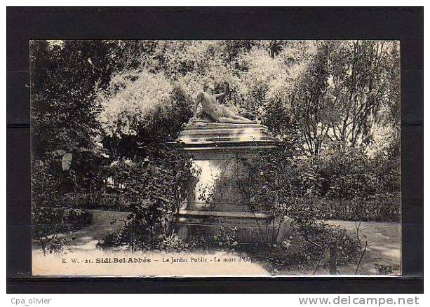ALGERIE Sidi Bel Abbes Jardin Public, Monument, Mort d'Orphée, ed EW 21, 1925