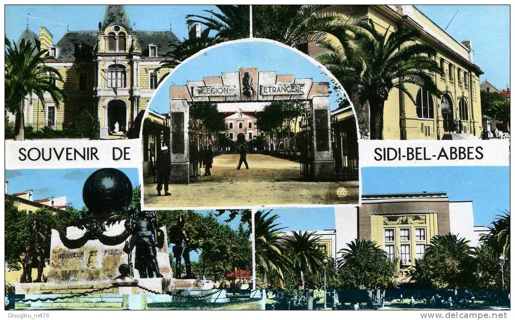 SOUVENIR DE SIDI-BEL-ABBES....5 VUES....CPSM PETIT FORMAT