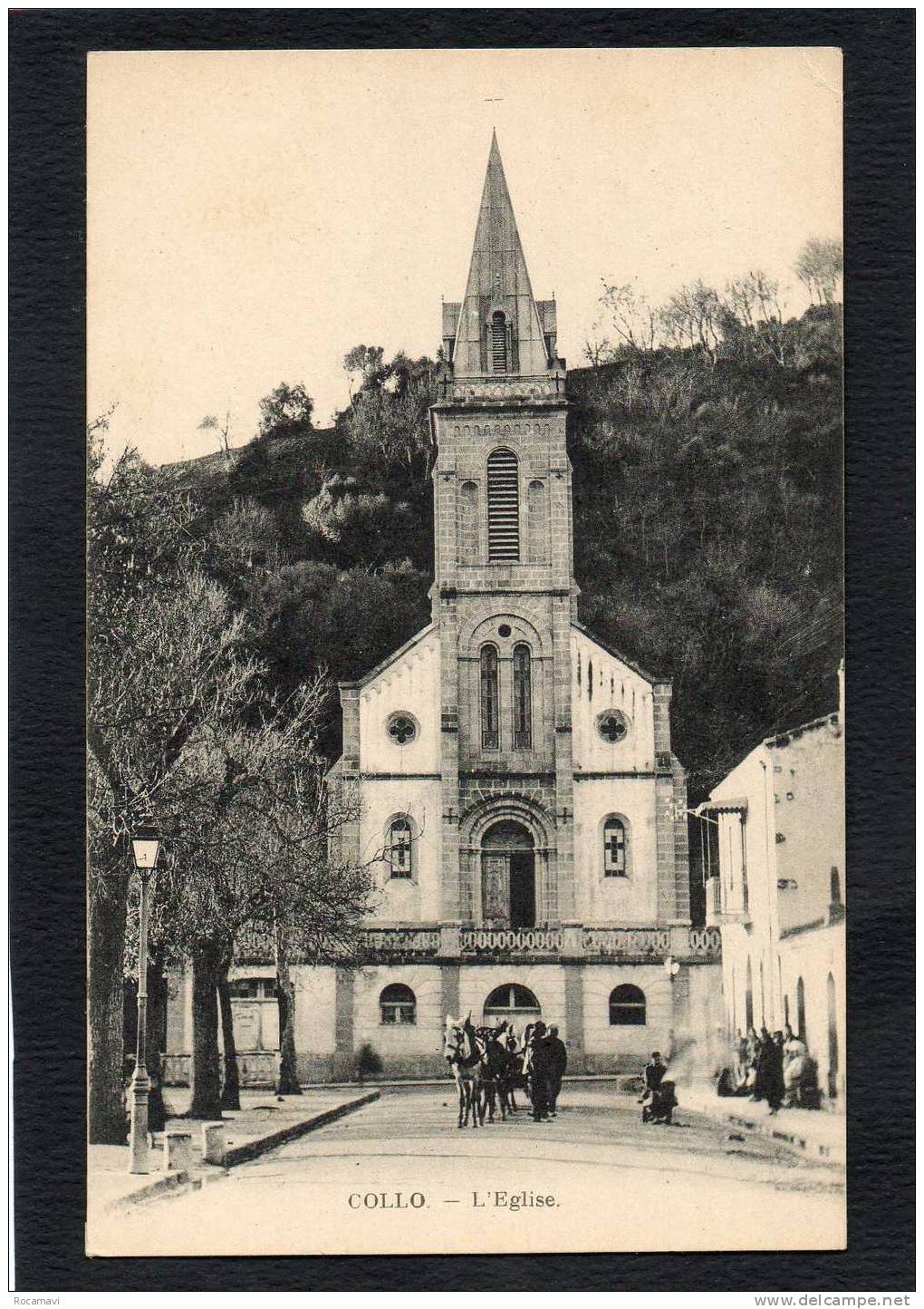 CPA - ALGERIE - COLLO - L'Eglise - La Cathédrale, Belle carte animée, Environs de Skikda