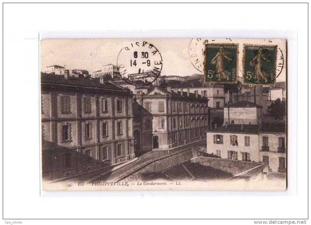 ALGERIE Philippeville Gendarmerie, ed LL 107, 1911