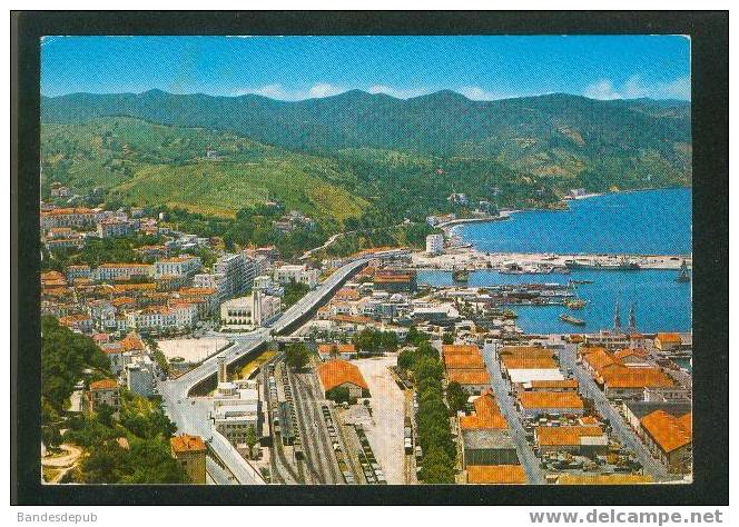 CPSM - Algérie - Skikda - Vue générale ( vue aérienne port gare chemin de fer M 197)